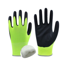 Hespax Custom Sandy Nitrile Construction Work Winter Gloves